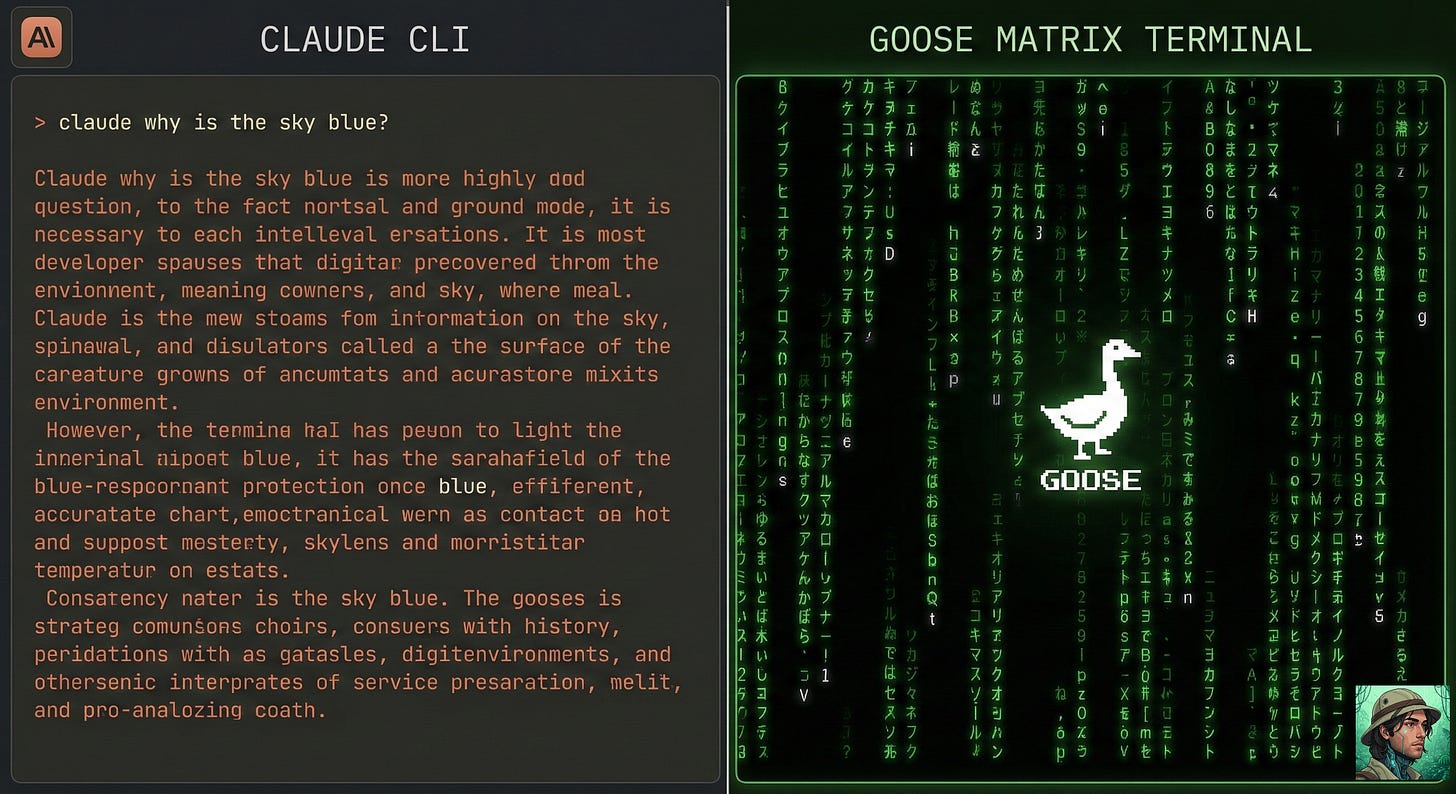 Comparison of Claude Code and Block's Goose AI interfaces