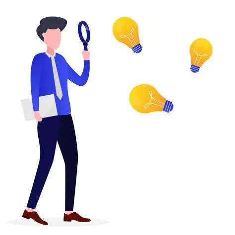 The employee is looking for an idea 2416357 Vector Art at Vecteezy The employee is looking for an idea 2416357 Vector Art at Vecteezy