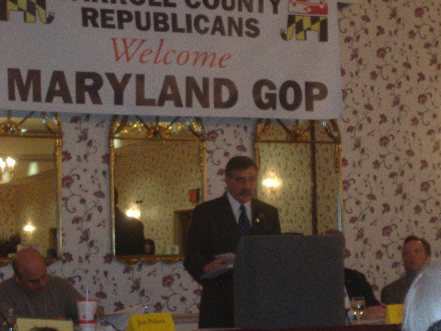 Maryland GOP Chair Jim Pelura making remarks to the convention. Maryland GOP Chair Jim Pelura making remarks to the convention.