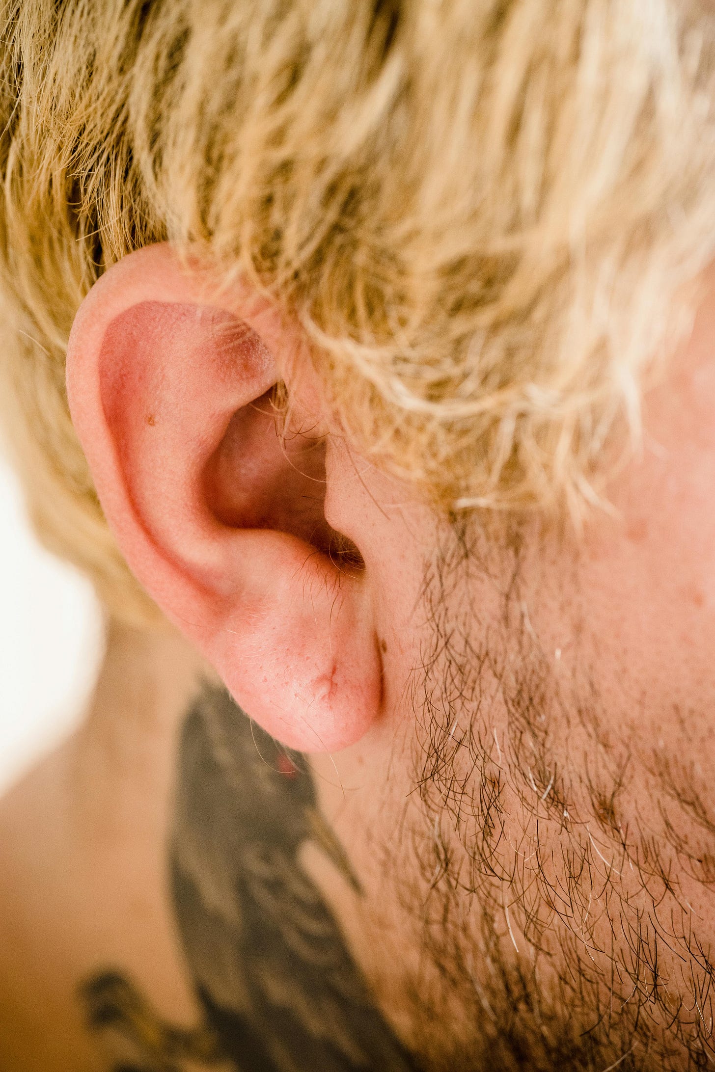 A man's ear.