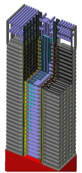 The nanosheets are stacked and look like a skyscraper under construction