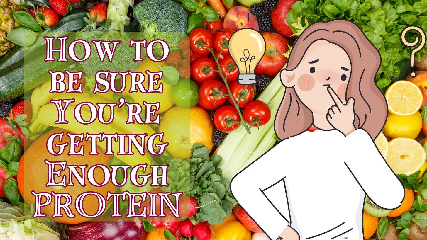 A questioning woman on a background of produce