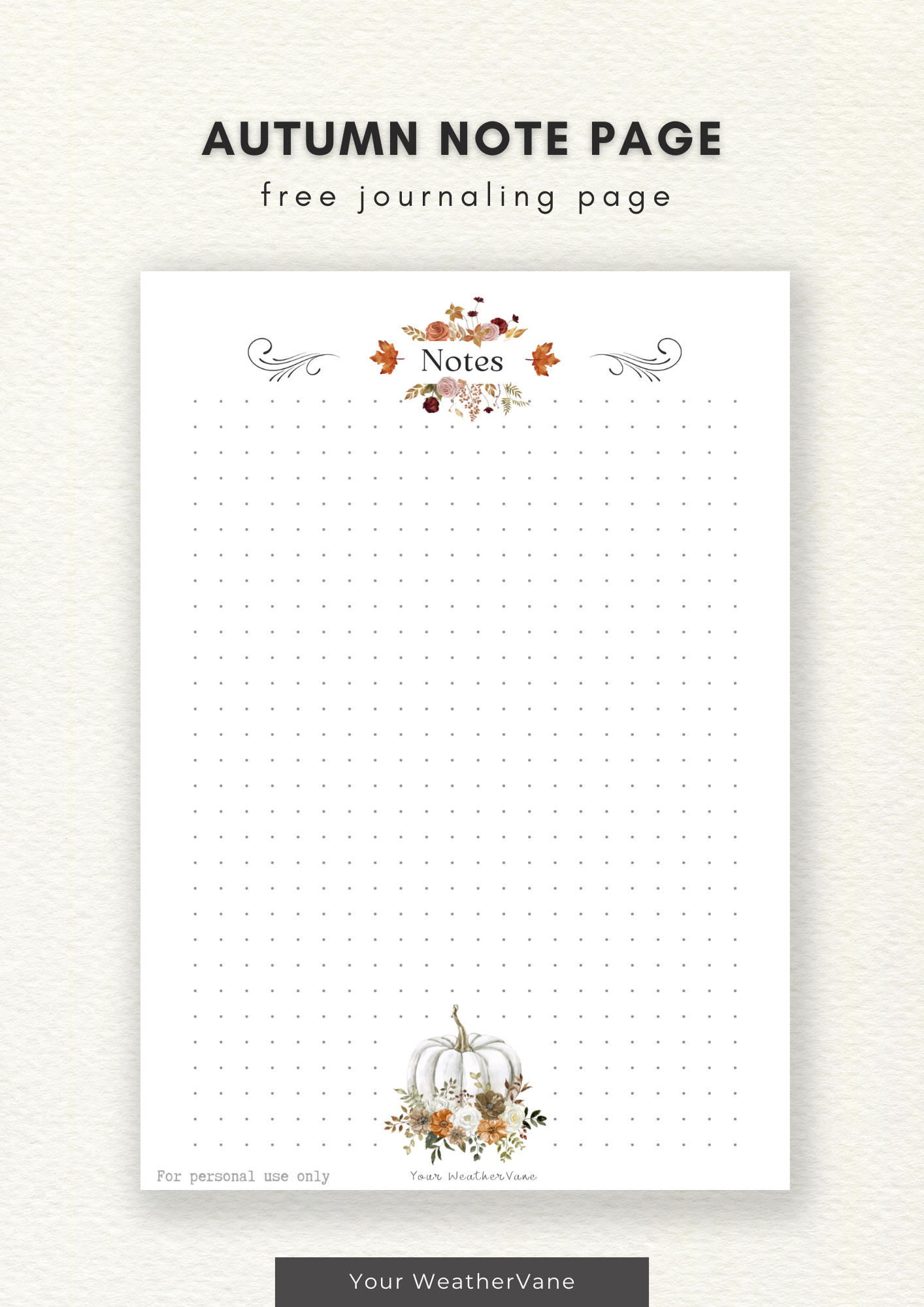 Autumn Note Page_Free Printable Journaling Page