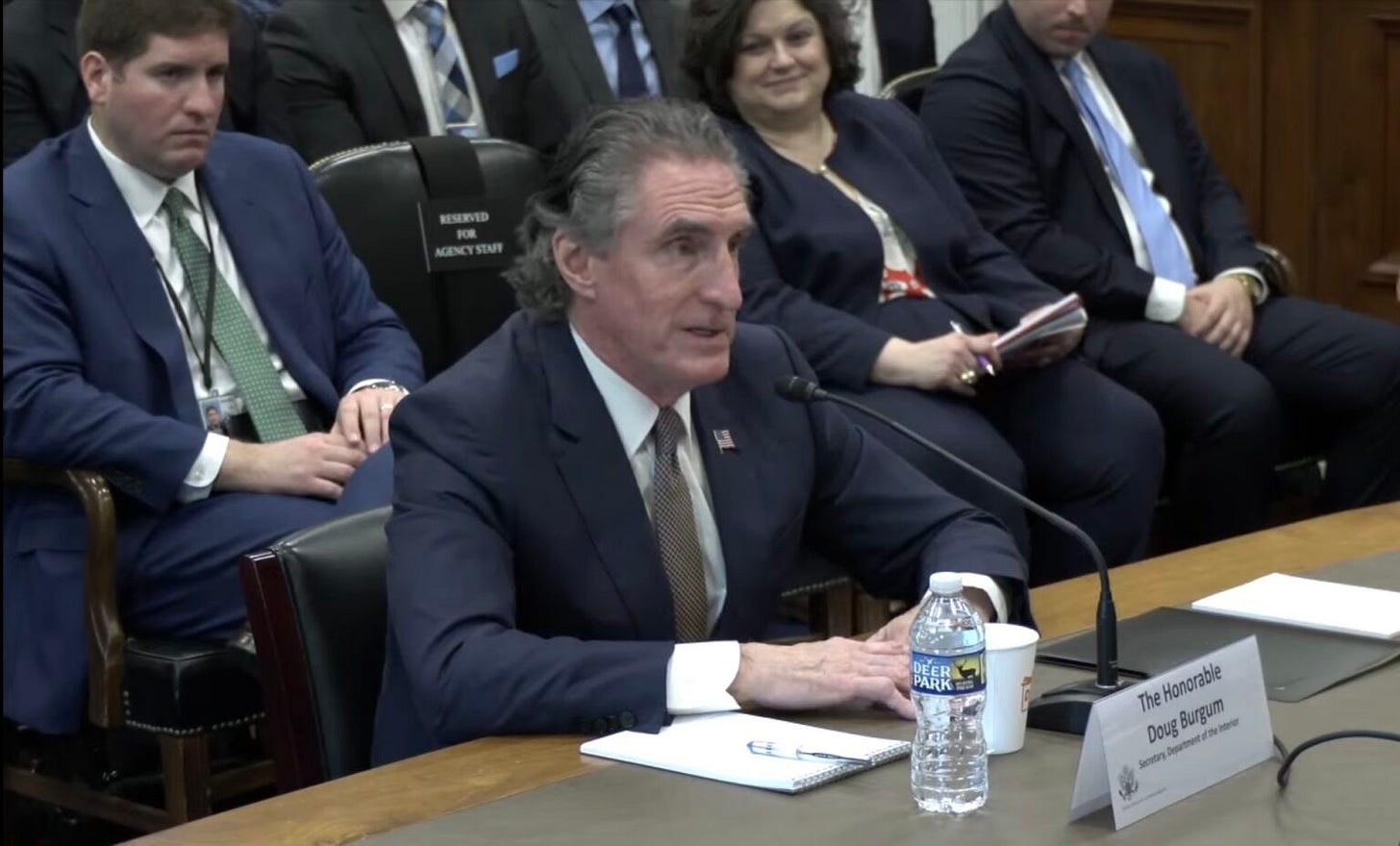 U.S. Interior Secretary Doug Burgum testifies before a House Appropriations subcommittee on Tuesday, May 20, 2025. (Screenshot from committee webcast) U.S. Interior Secretary Doug Burgum testifies before a House Appropriations subcommittee on Tuesday, May 20, 2025. (Screenshot from committee webcast)