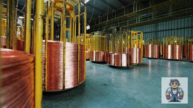 Warehouse with copper