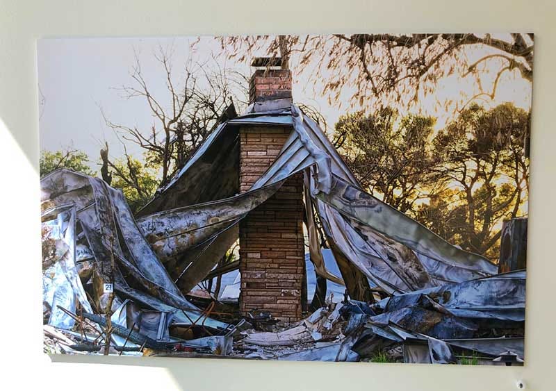 photograph of a burned chimney photograph of a burned chimney