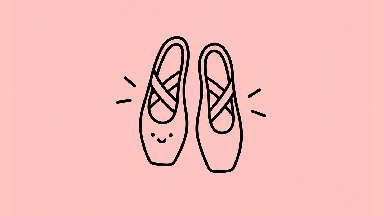 A doodle of ballet shoes A doodle of ballet shoes