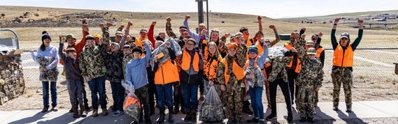 A group of hunter education graduates. A group of hunter education graduates.