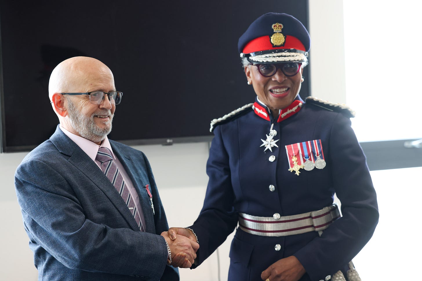 Mike Alden and Lord Lieutenant Peaches Golding