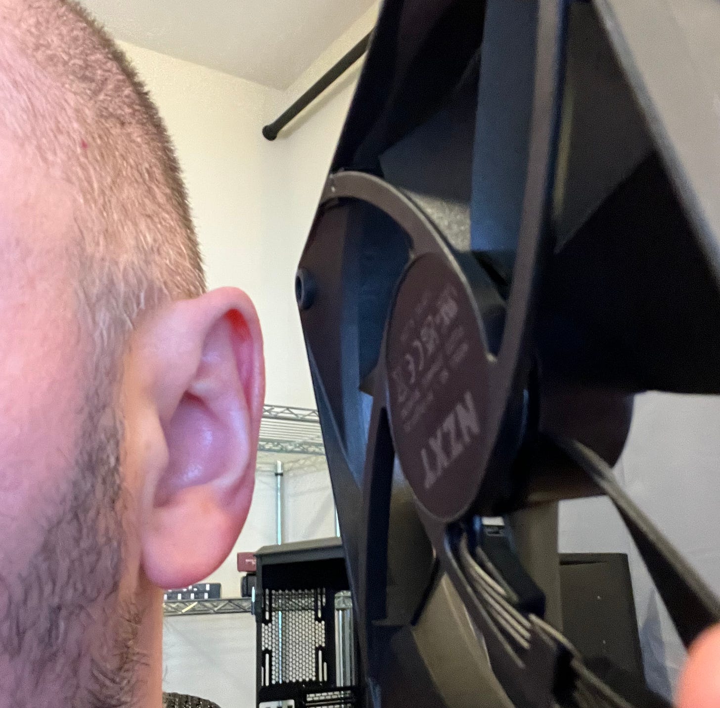 Listening to fan noise