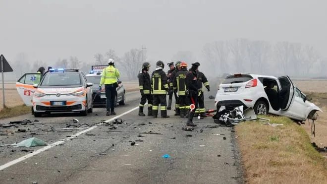 Gravellona Lomellina, soccorsi sul luogo dell'incidente