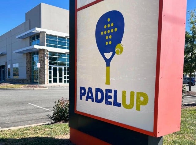 Sign for Padel Up in D.C. Area