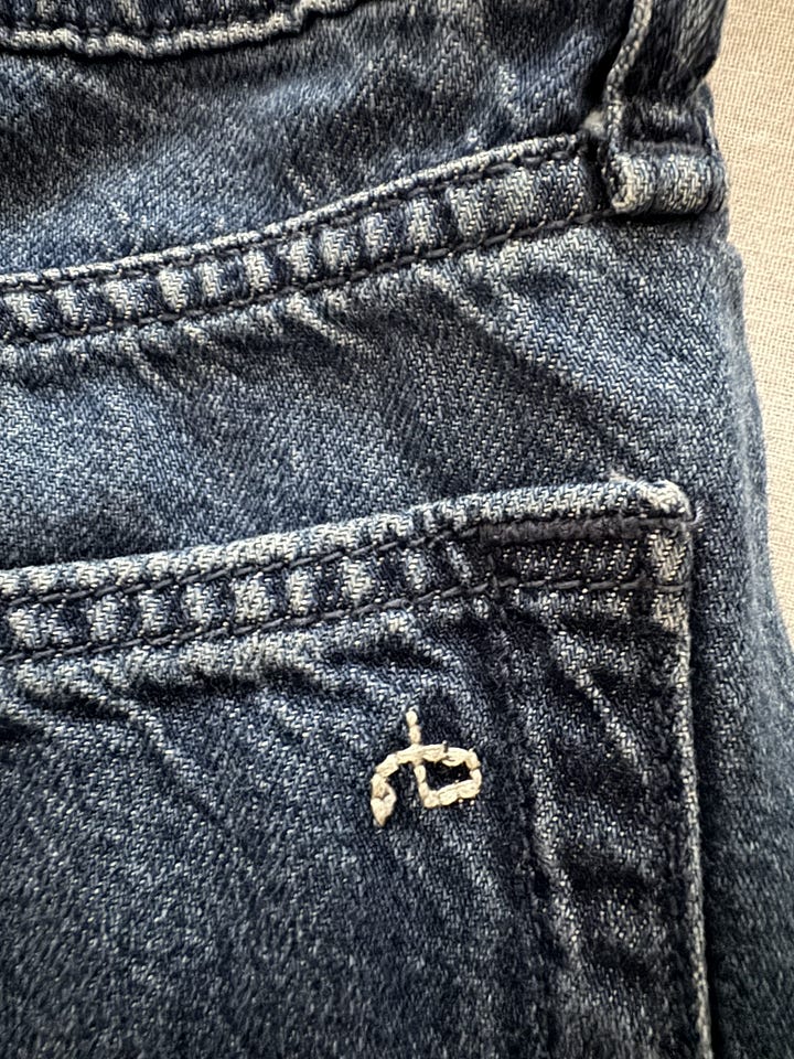 Rag and Bone jeans, bought on sale, are a keeper