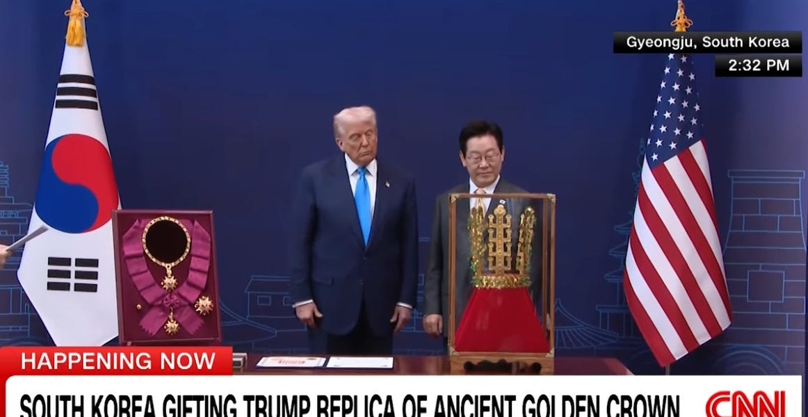 South Korea Gives King Donald A Golden Crown