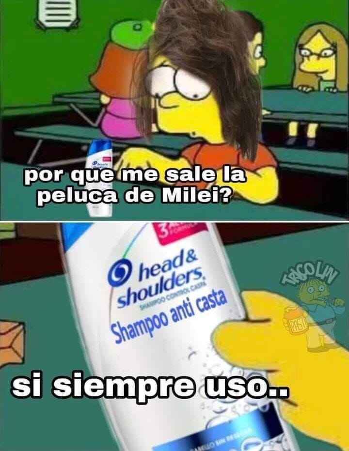 El Peluca Milei on X: "Shampoo ANTI CASTA 😂 https://t.co/Ypi3HMDuvp" / X