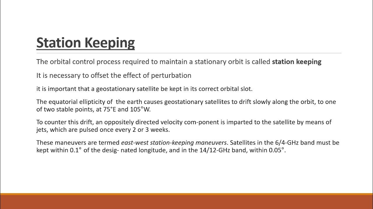 STATION KEEPING (Satellite Communication) Important - YouTube
