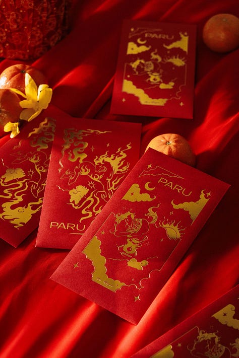 photo of the lunar new year envelopes and r&d blends of Horse Shou