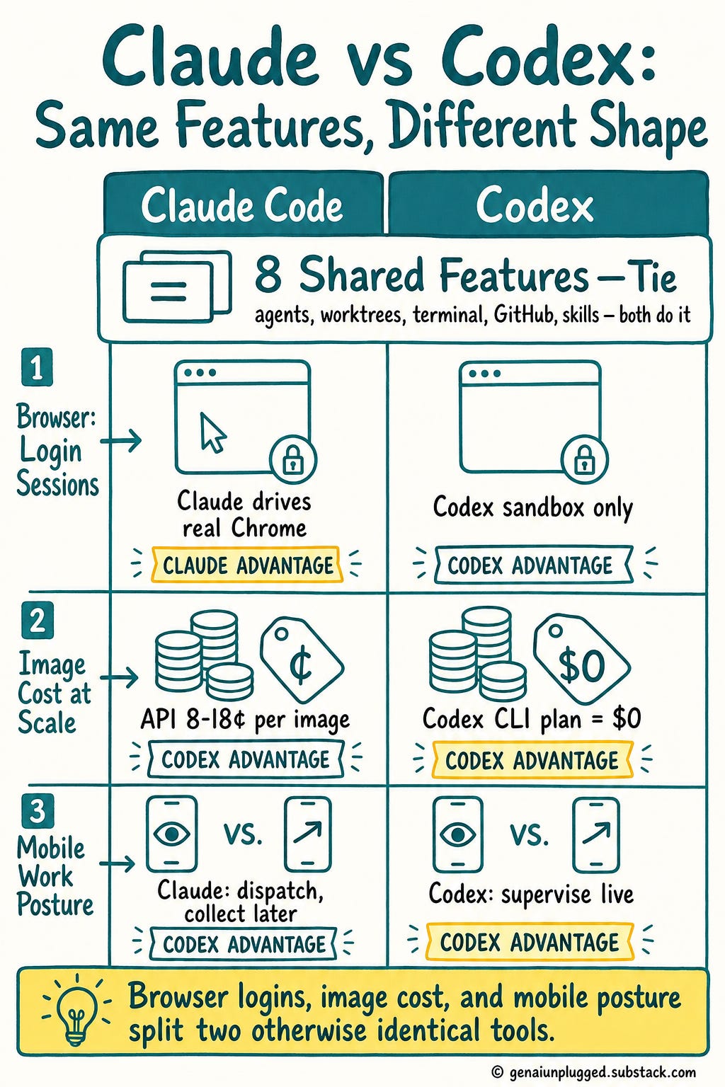 Claude vs Codex: Same Features, Different Shape Claude vs Codex: Same Features, Different Shape