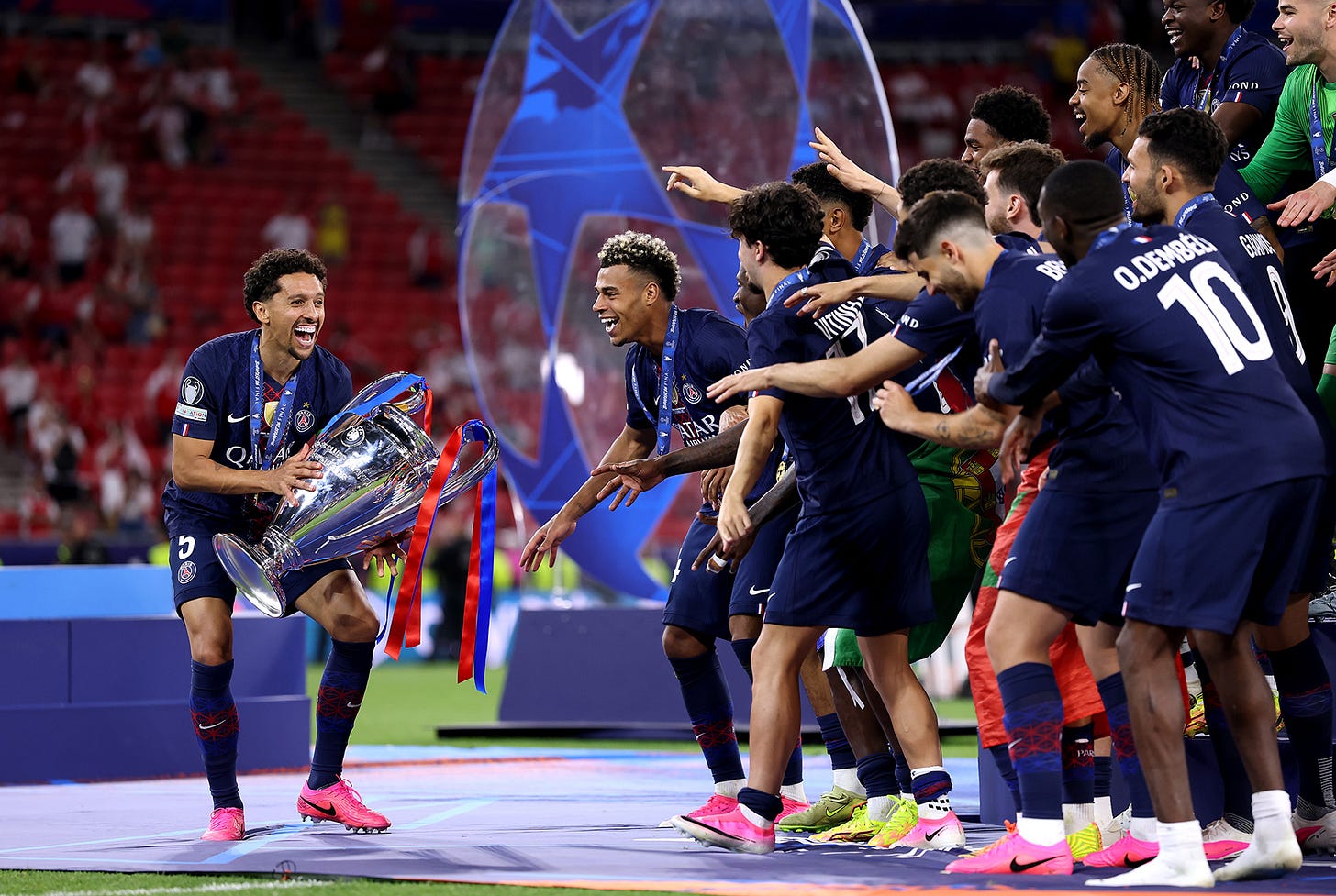 PSG trophy celebration PSG trophy celebration