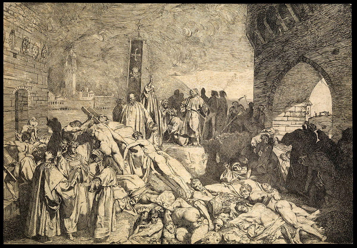 sabatelli decameron plague florence print sabatelli decameron plague florence print