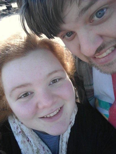 pictures of my partner and i at ages ~20, ~24, and ~31