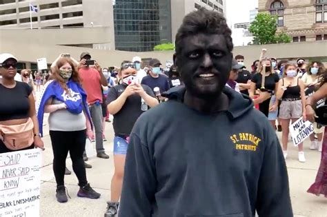Man shows up in blackface to Toronto protest and quickly gets arrested ...