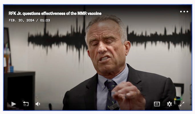 RFK Jr thinks that the MMR is a leaky vaccine.