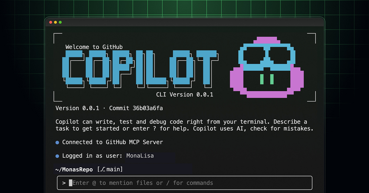 Image of a terminal interface of GitHub Copilot CLI