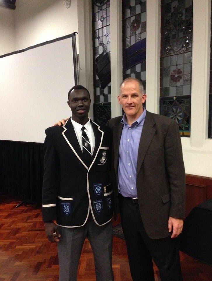Chiir Maker with University of Portland Head Coach, Eric Reveno Chiir Maker with University of Portland Head Coach, Eric Reveno