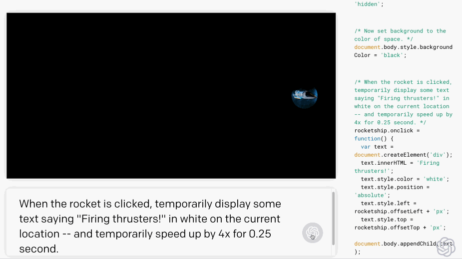 OpenAI's Codex AI turns plain english instructions into code.
