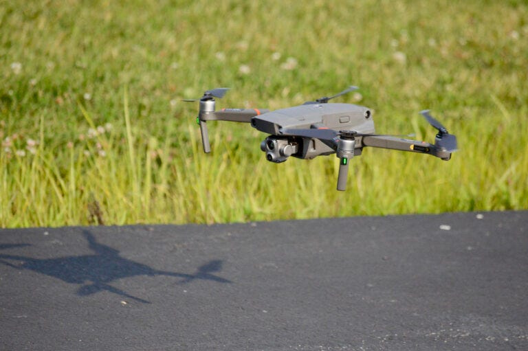 Pictured is one of the Village of Mokena’s new drones during a training session Tuesday, July 20, in New Lenox. Pictured is one of the Village of Mokena’s new drones during a training session Tuesday, July 20, in New Lenox.