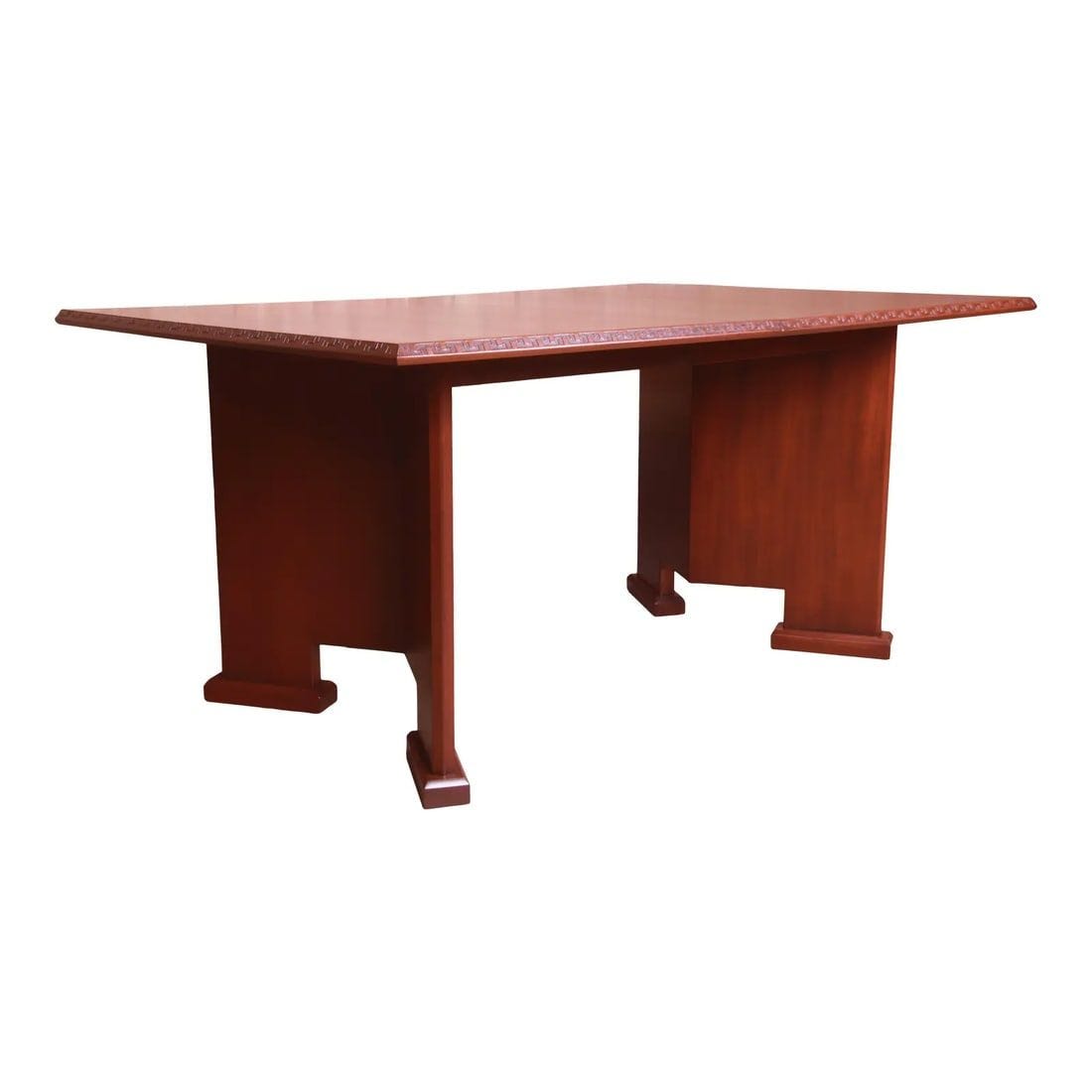 Frank Lloyd Wright Taliesin Mahogany Extension Dining Table, Newly Refinished
