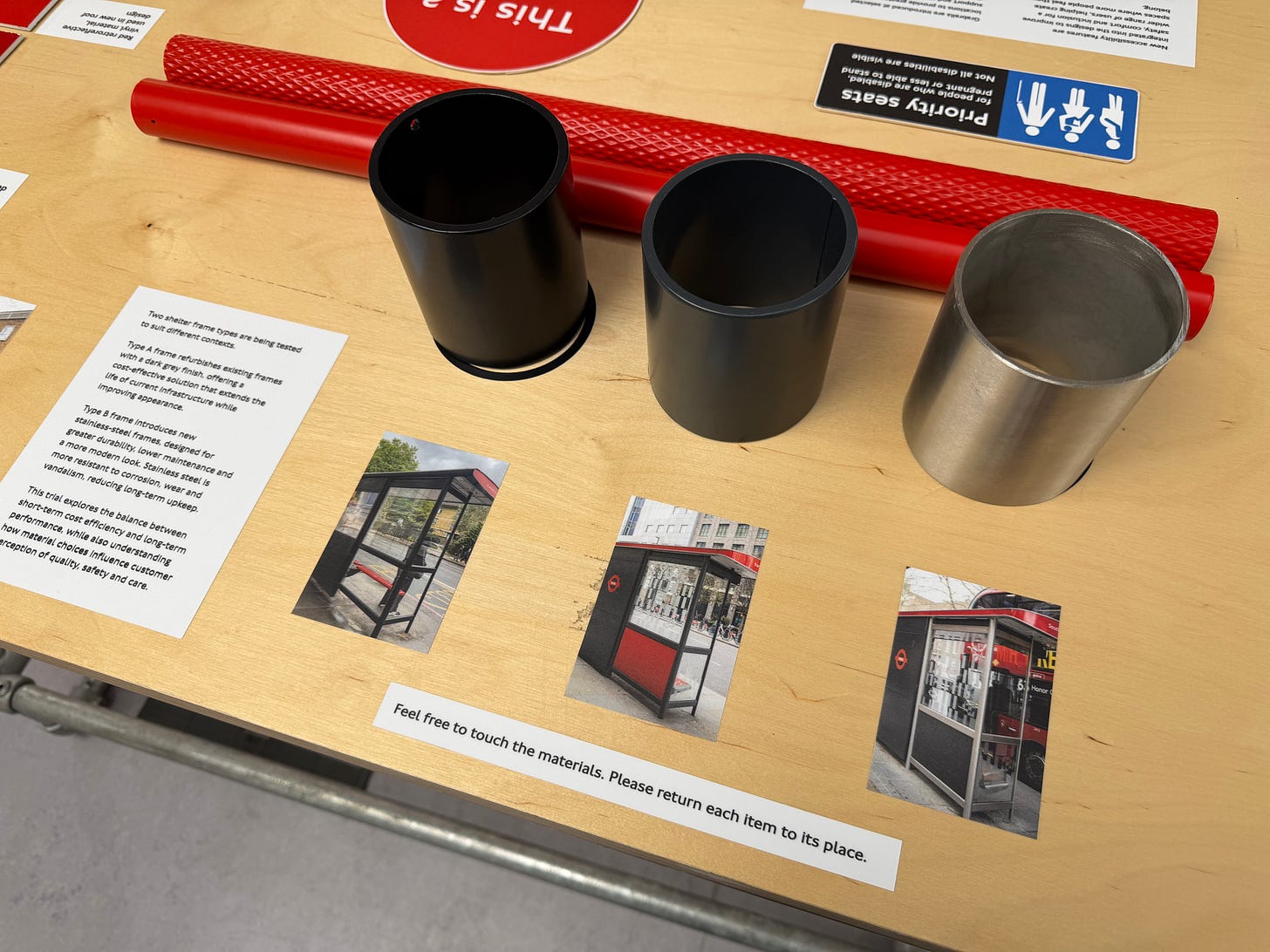 Photo showing three types of shelter tube. Photo showing three types of shelter tube.