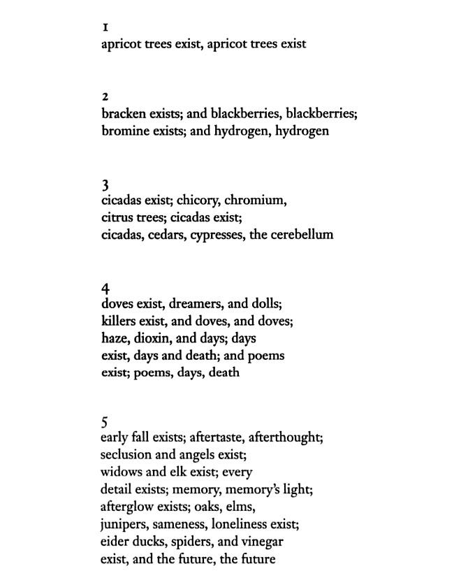Alphabet," by Inger Christensen, translated by Susanna Nied and Pierre Joris