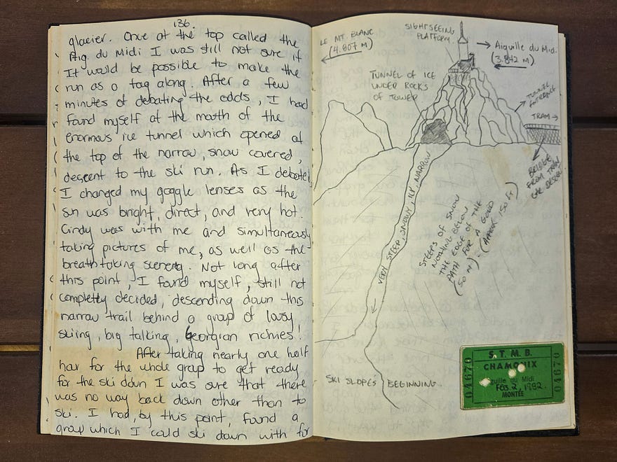 1982 journal while living in France by Clifford Jones