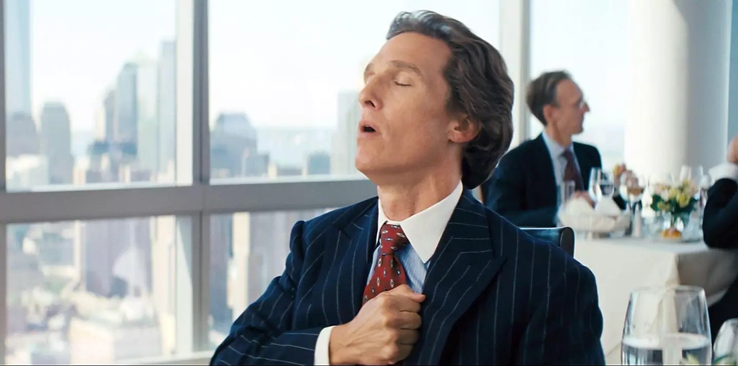 Matthew McConaughey's humming scene in Wolf of Wall Street is something he  actually does in real life