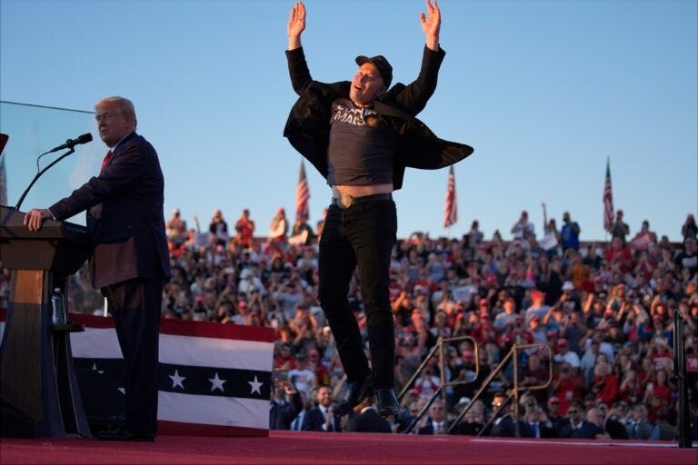 Elon Musk makes appearance at Trump rally in Butler, Pa. - WHYY