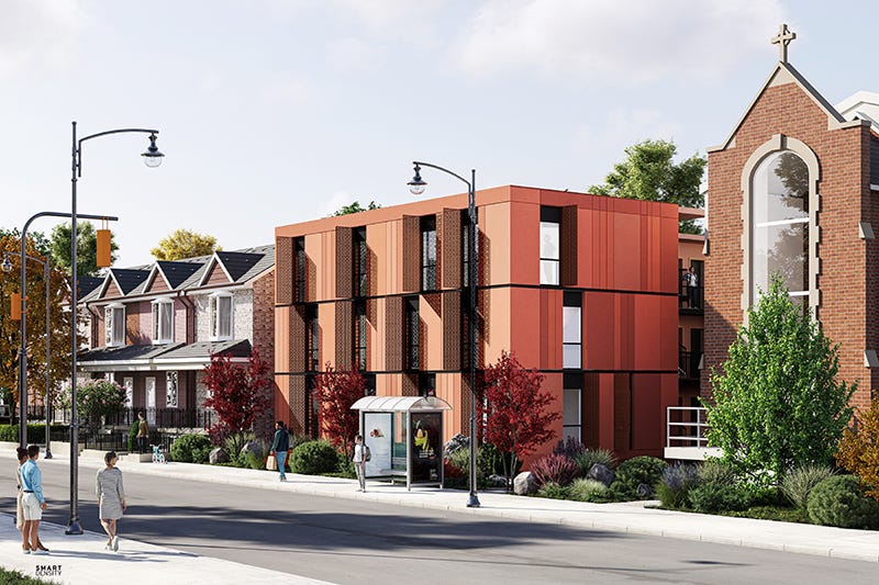 3 story affordable housing project in Toronto