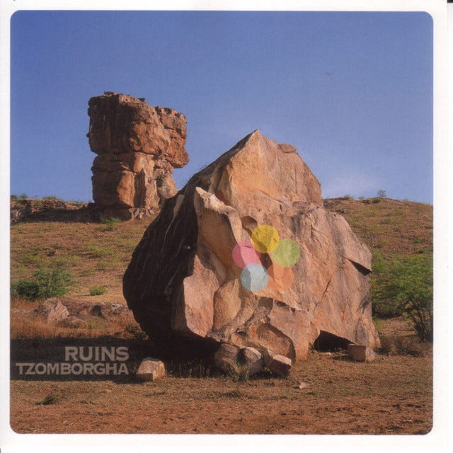 cover of Ruins Tzamborgha, showing a couple of dramatic rocks cover of Ruins Tzamborgha, showing a couple of dramatic rocks