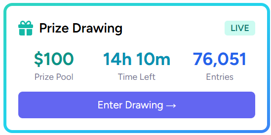 Prize Drawing #14, $100 prize pool