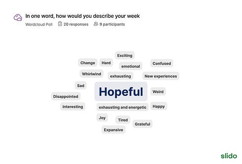 how would you describe your week?