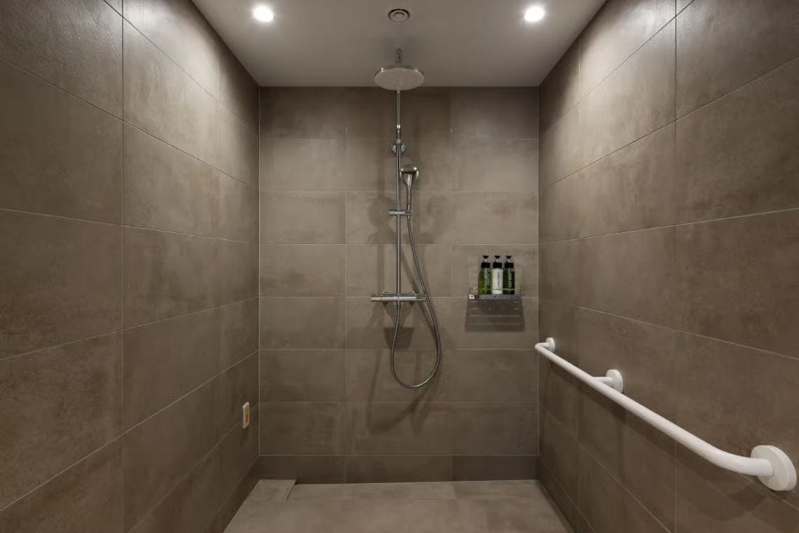 Roll in shower in Japan hotel