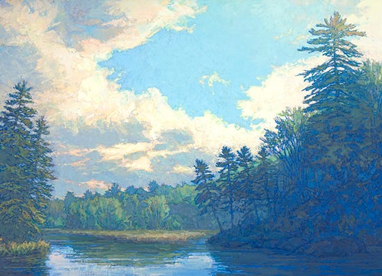 Oil Painting Utowana Inlet II by Thomas Paquette