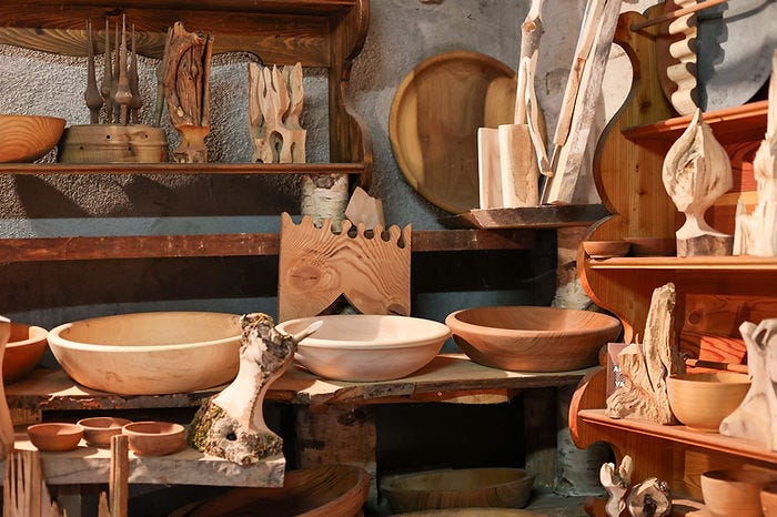 Woodworking shop. Look with new eyes at museums, even if you don't like them.