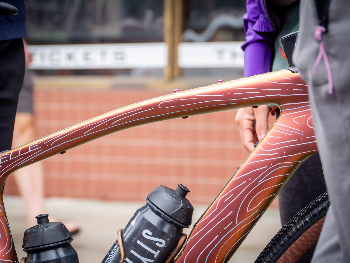 A closer look at a new Pinarello gravel bike, painted bronze