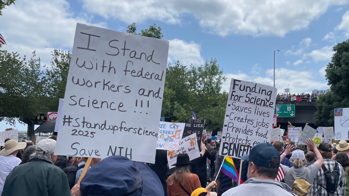 I stand with federal workers and science