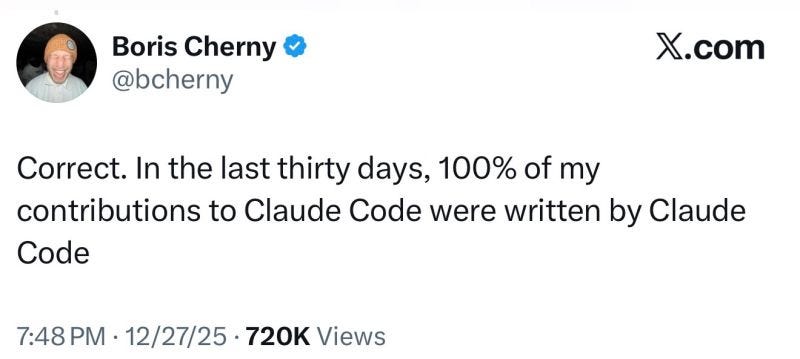 In retrospect, the articles mocking the CEO of Anthropic's prediction that  90% of code would be written by AI by September appear to be very  misguided. He seems to have been only