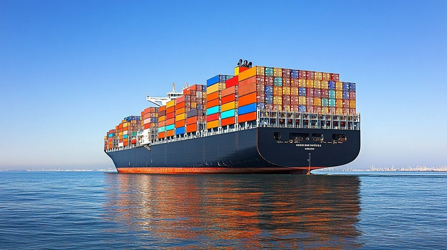 Free Loaded cargo ship Image | Download at StockCake