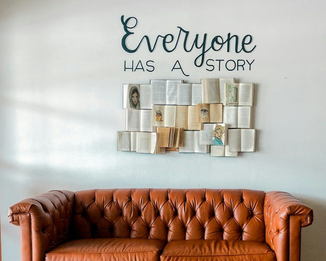 a brown leather couch sitting in front of a white wall a brown leather couch sitting in front of a white wall