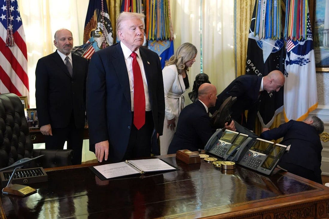 Oval Office Emergency: Man Collapses Behind Trump During Announcement -  Newsweek